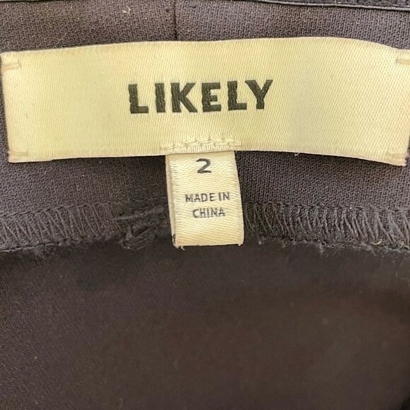 EUC Likely navy blue strapless midi dress Sz. 2 - Picture 3 of 5